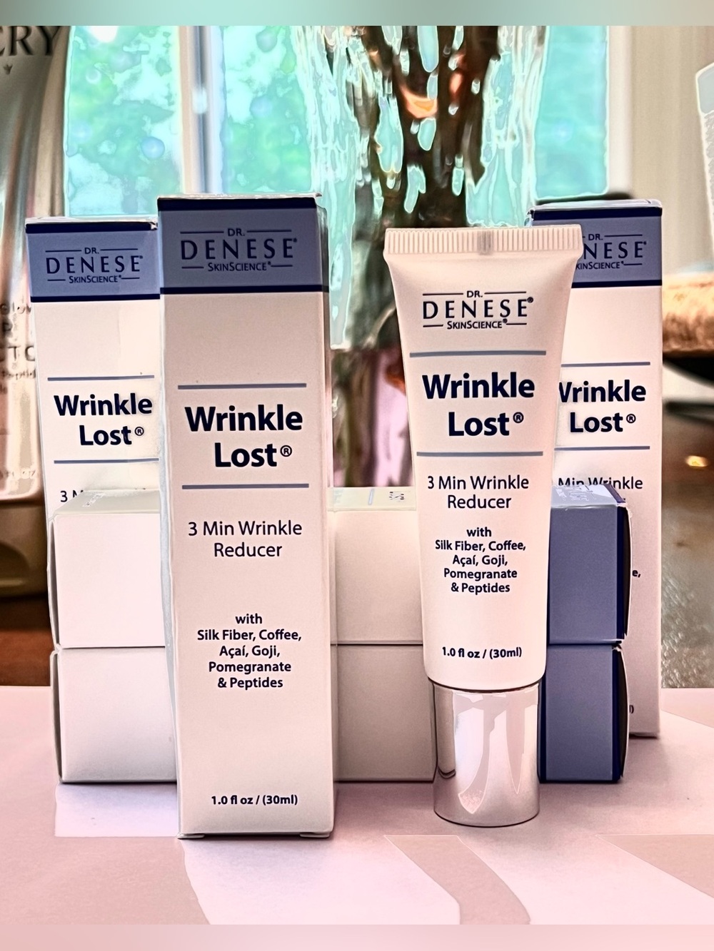 3 min Line Reducer w/ peptides & Hyl Acid Wrinkle Lost OTC skincare by Dr Denese